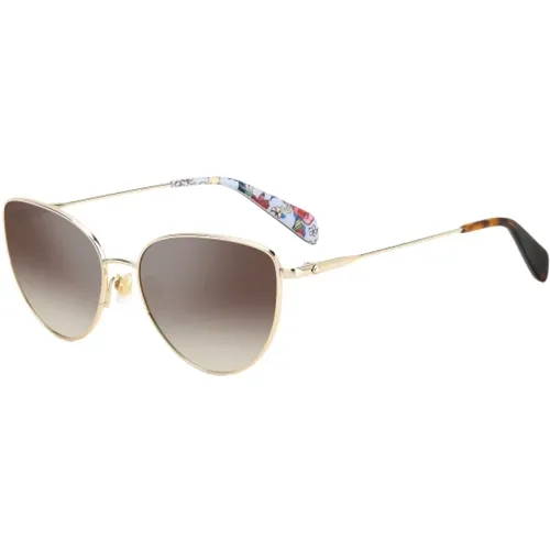 Goldene Metallsonnenbrille für Frauen - Kate Spade - Modalova