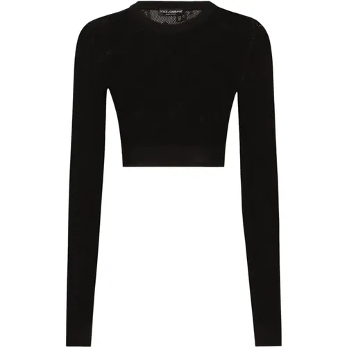 Sweaters with DNA , female, Sizes: M, S, XS - Dolce & Gabbana - Modalova