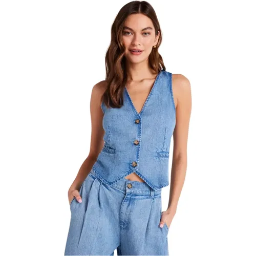 Denim Cinch Back Vest , Damen, Größe: S - Bella Dahl - Modalova