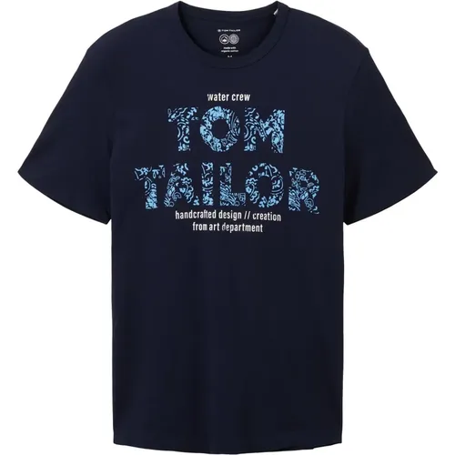 Gepunktetes T-Shirt mit Brusttasche - Tom Tailor - Modalova