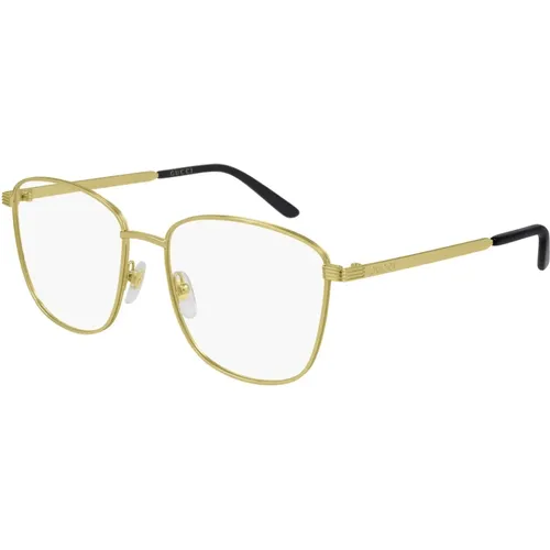 Gold Schwarz Brillengestell , unisex, Größe: 54 MM - Gucci - Modalova