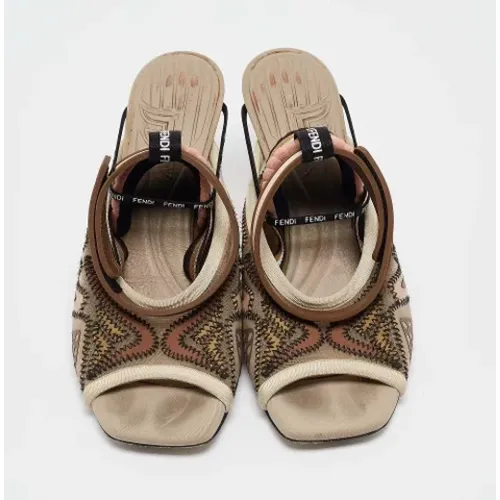 Pre-owned Fabric sandals , female, Sizes: 4 1/2 UK - Fendi Vintage - Modalova