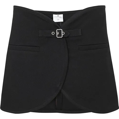 Twill Mini Skirt , female, Sizes: XS, S - Courrèges - Modalova