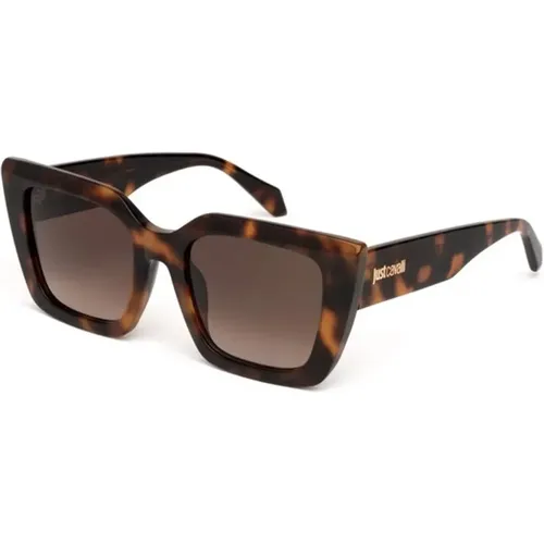 Stilvolle Sonnenbrille Braun Havanna Acetat - Just Cavalli - Modalova