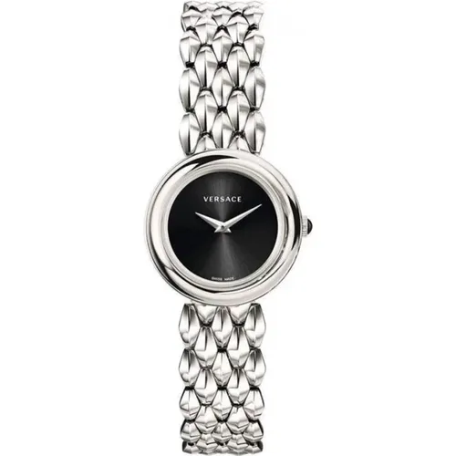 V-Flare Edelstahl Armbanduhr , Damen, Größe: ONE Size - Versace - Modalova