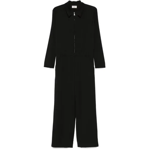 Schwarzer Woll-Jumpsuit mit Reißverschluss , Damen, Größe: XS - Barena Venezia - Modalova