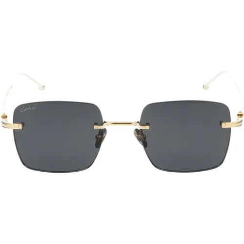 Sunglasses,Goldene Sonnenbrille mit Zubehör,Silberne Sonnenbrille mit Zubehör - Cartier - Modalova