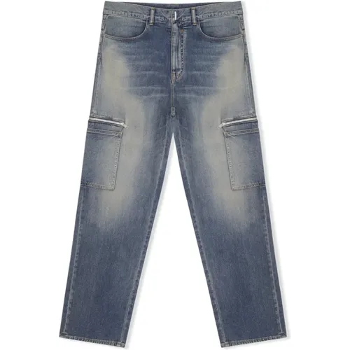 Distressed Zip Pocket Jeans , male, Sizes: W32, W36, W34 - Givenchy - Modalova