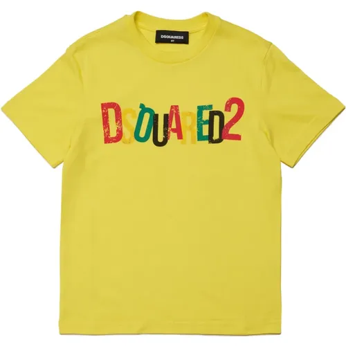 Multicolor Stencil Logo T-Shirt - Dsquared2 - Modalova