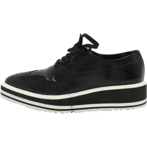 Pre-owned Leather sneakers , female, Sizes: 6 UK - Prada Vintage - Modalova