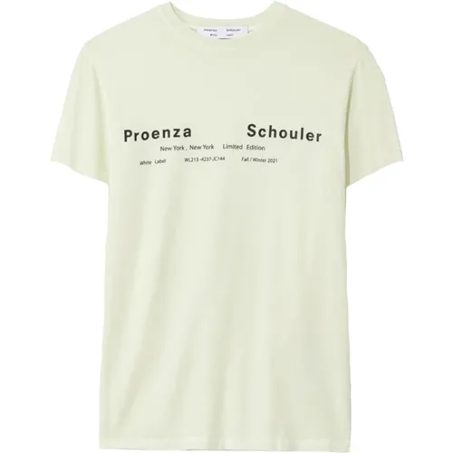 Logo-Bedrucktes Baumwoll-T-Shirt , Damen, Größe: L - Proenza Schouler - Modalova