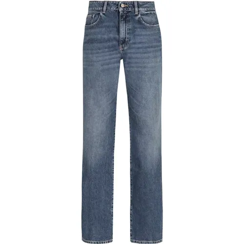 Straight Leg Jeans with Back Logo , female, Sizes: W23, W25, W27, W28, W26, W24 - Icon Denim - Modalova