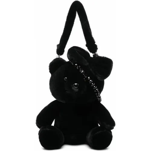 Teddybär Handtasche aus Kunstpelz,Weiße Teddybär Kunstpelz Tasche - Monnalisa - Modalova