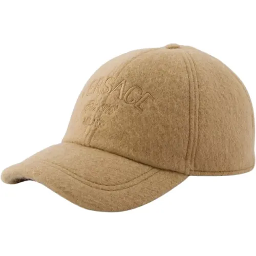 Baumwolle Baseball Cap Wolle , Herren, Größe: 58 CM - Versace - Modalova