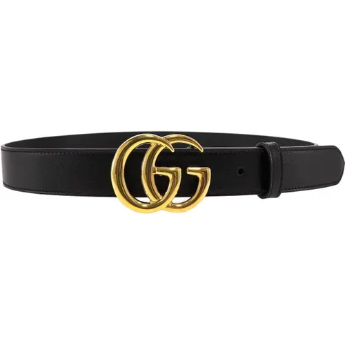GG Marmont Leather Belt , male, Sizes: 100 CM - Gucci - Modalova