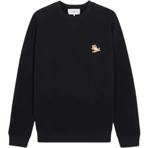 Chillax Fox Patch Classic Sweatshirt , male, Sizes: M - Maison Kitsuné - Modalova