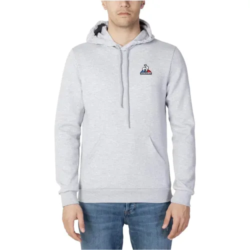 Grauer Kapuzenpullover für Herren , Herren, Größe: M - Le Coq Sportif - Modalova