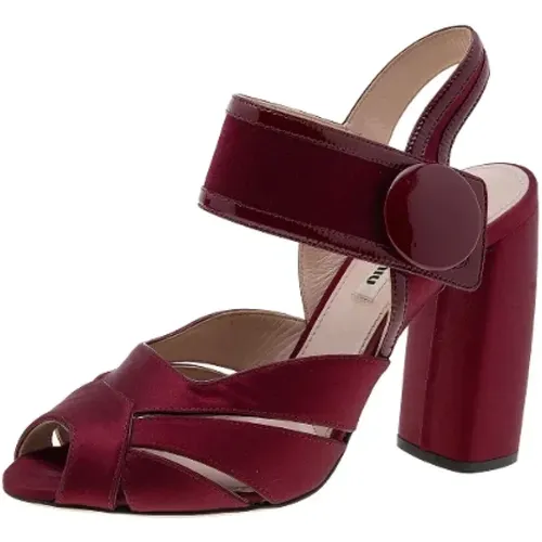 Pre-owned Satin sandals - Miu Miu Pre-owned - Modalova