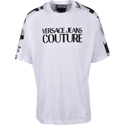 Baumwoll-T-Shirt mit Stilvollem Design , Herren, Größe: XL - Versace Jeans Couture - Modalova