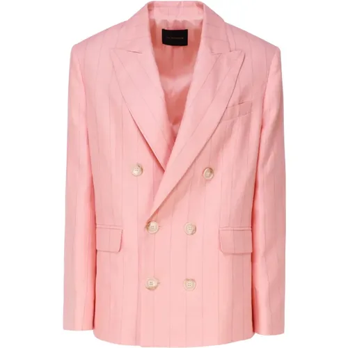 Linen Double-Breasted Jacket , female, Sizes: 2XS, M - Andamane - Modalova