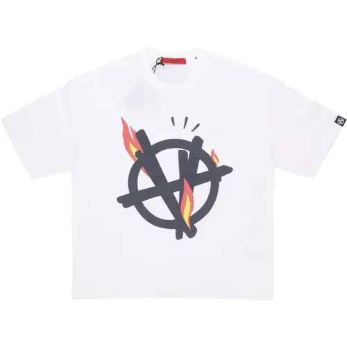 Flamed Logo T-shirt Soft Fit Crewneck - ACUPUNCTURE - Modalova