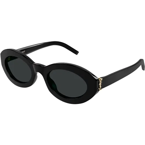 Stilvolle Schwarze Leder Umhängetasche , Damen, Größe: 52 MM - Saint Laurent - Modalova