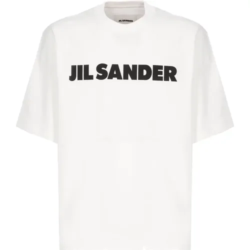 Cotton T-shirt with Printed Logo , male, Sizes: S, XL, XS, M - Jil Sander - Modalova