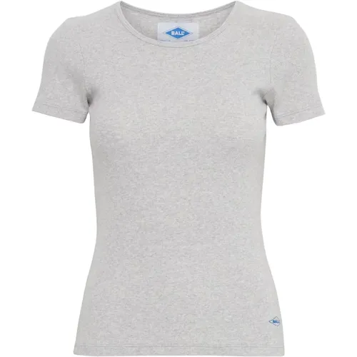 Sportliches T-Shirt Top Medium Grey Melange , Damen, Größe: L - Ball - Modalova