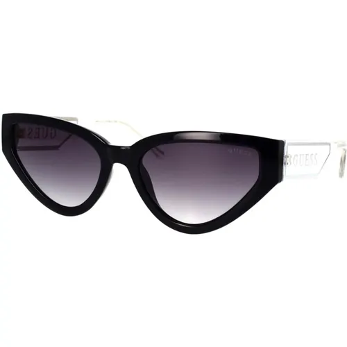 Damen Kunststoff Halb Cat-Eye Sonnenbrille , Damen, Größe: 56 MM - Guess - Modalova