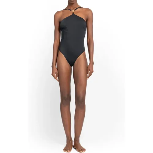 Crossed Strap Swimsuit , female, Sizes: L - Versace - Modalova