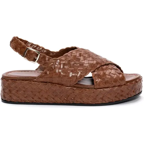 Braided Leather Sandal , female, Sizes: 4 UK, 6 UK - Pons Quintana - Modalova