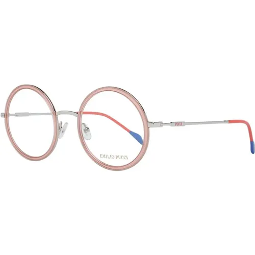 Korall Runde Optische Brillen für Frauen , Damen, Größe: ONE Size - EMILIO PUCCI - Modalova