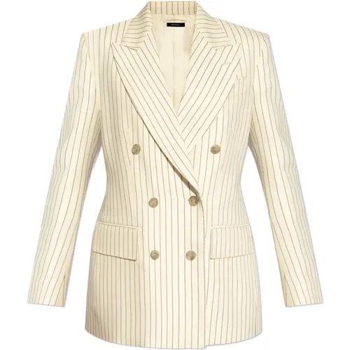 Double-breasted blazer , female, Sizes: XS - Tom Ford - Modalova