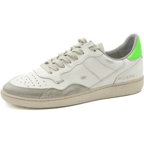 Weiße Fluogrüne Sneakers für Damen , Damen, Größe: 40 EU - Hidnander - Modalova