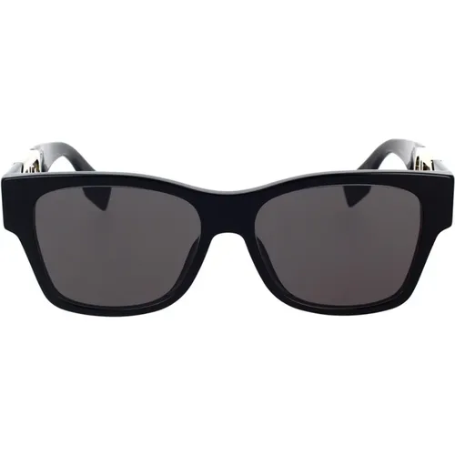 Glamouröse geometrische Sonnenbrille mit ikonischem Logo , Damen, Größe: 54 MM - Fendi - Modalova
