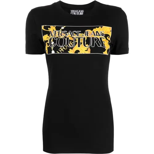 Aw23 Women`s T-Shirt - Stylish and Comfortable , female, Sizes: XS - Versace Jeans Couture - Modalova