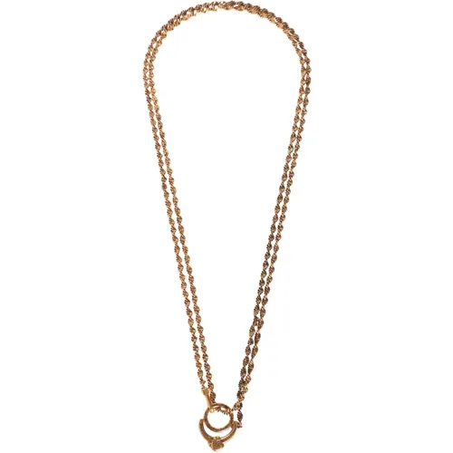 Golden Monkey Pendant Long Necklace , female, Sizes: ONE SIZE - ETRO - Modalova