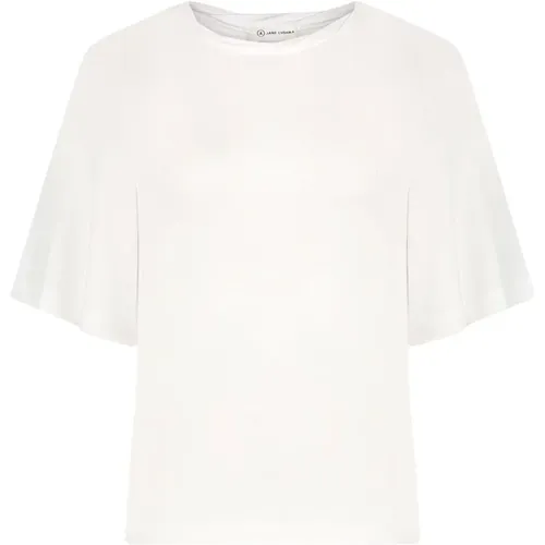 Logo T-Shirt | Weiß , Damen, Größe: 2XS - Jane Lushka - Modalova