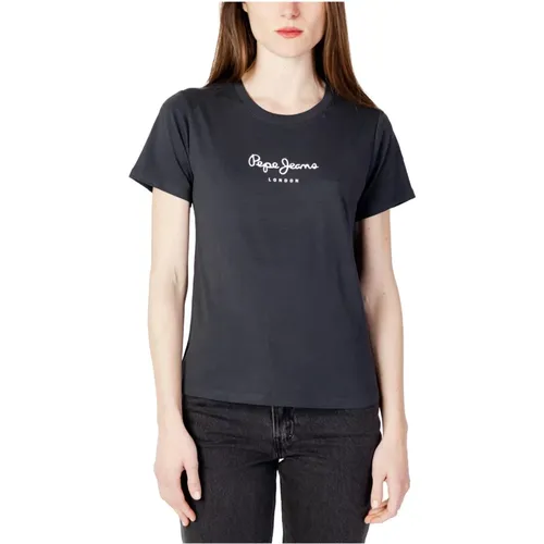 Schwarzes T-Shirt mit kurzen Ärmeln - Pepe Jeans - Modalova