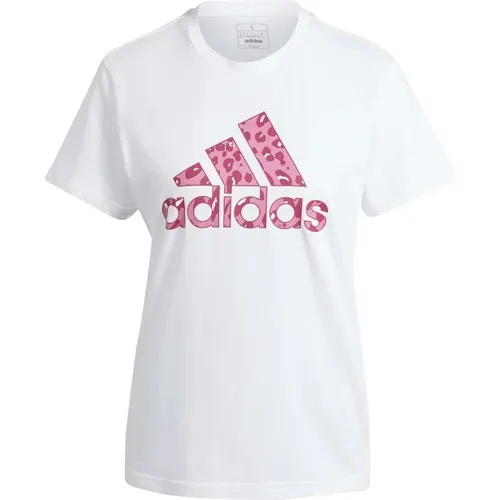 Tiermuster Grafik T-shirt , Damen, Größe: XS - Adidas - Modalova