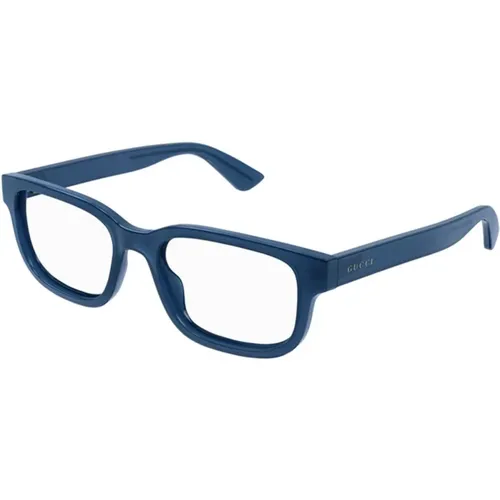 Blaue Rahmenbrille Gg1584O Modell , unisex, Größe: 56 MM - Gucci - Modalova
