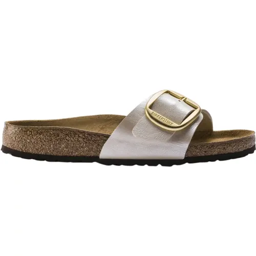 Grey Sandals White Pearl Sliders , female, Sizes: 6 UK, 4 UK - Birkenstock - Modalova