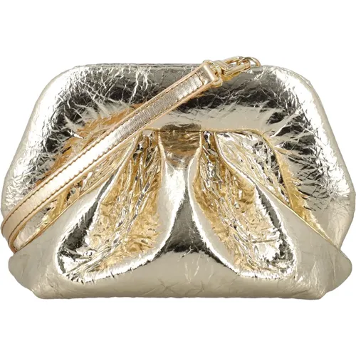 Gold Gea Clutch Handbag , female, Sizes: ONE SIZE - THEMOIRè - Modalova