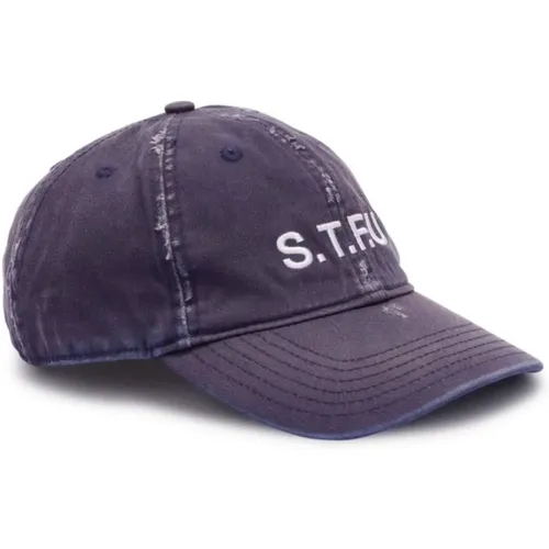 Stfu Distressed Logo Baseball Cap - Heron Preston - Modalova