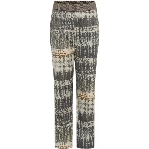 Jersey Pants with Elastic Waistband and Stylish Print , female, Sizes: M, 2XL, L - Gustav - Modalova