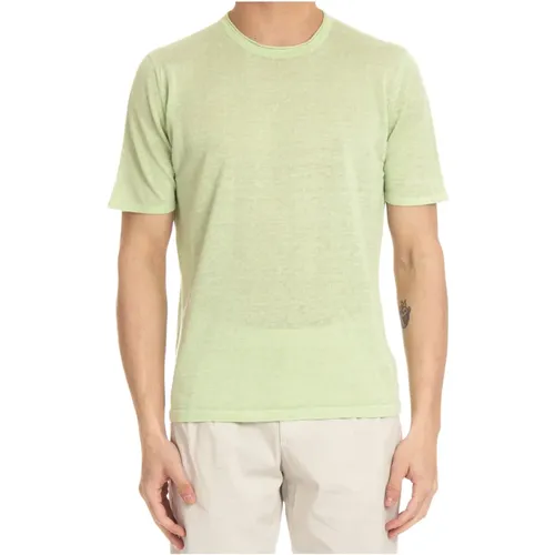 Linen Soft Touch T-shirt , male, Sizes: S, XL, L, M - Roberto Collina - Modalova