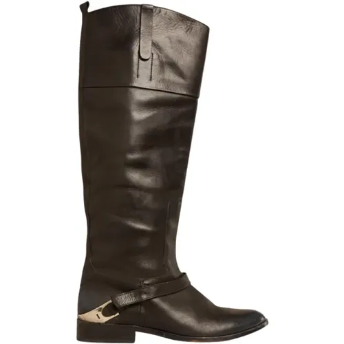 Vintage Leather Riding Boots , female, Sizes: 3 UK, 4 UK, 6 UK, 5 UK, 8 UK - Golden Goose - Modalova