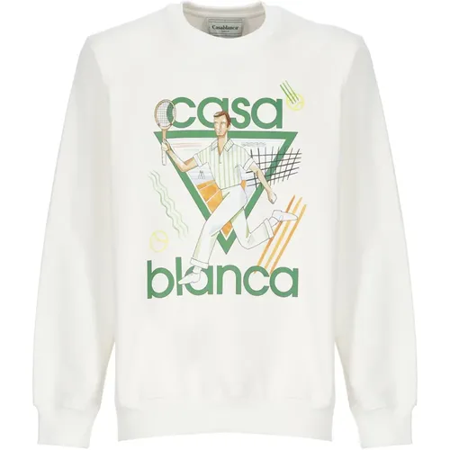 Cotton Sweatshirt with Le Jeu Print , male, Sizes: S - Casablanca - Modalova