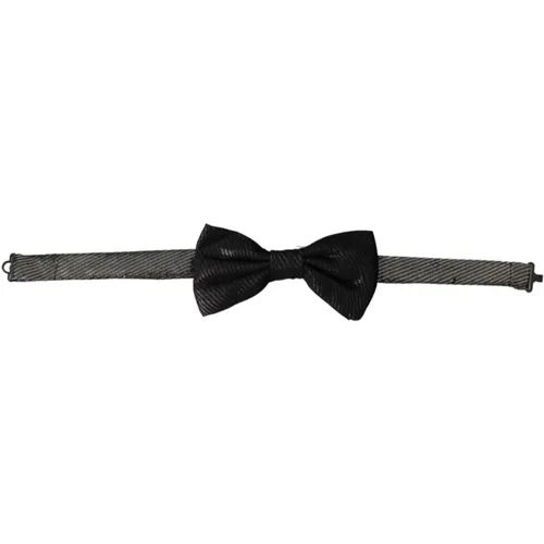 Fantasy Silk Adjustable Neck Men's Bow Tie , male, Sizes: ONE SIZE - Dolce & Gabbana - Modalova