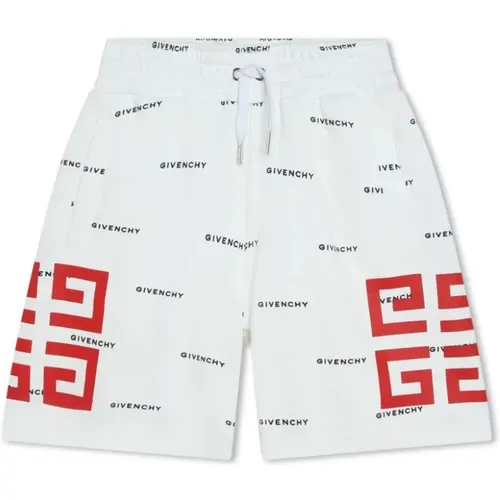 Weiße Baumwoll-Bermuda-Shorts mit All-Over 4G-Logo-Print - Givenchy - Modalova